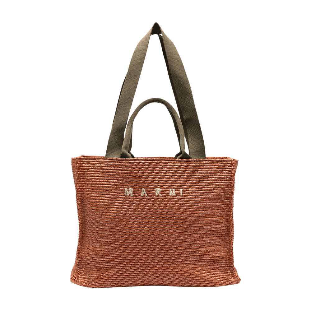 Marni Shopping Bag 'Brick/Olive'