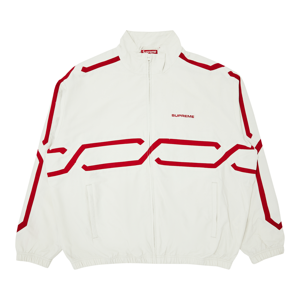 Size l Supreme Inset Link Track Jacket 'Light Grey'