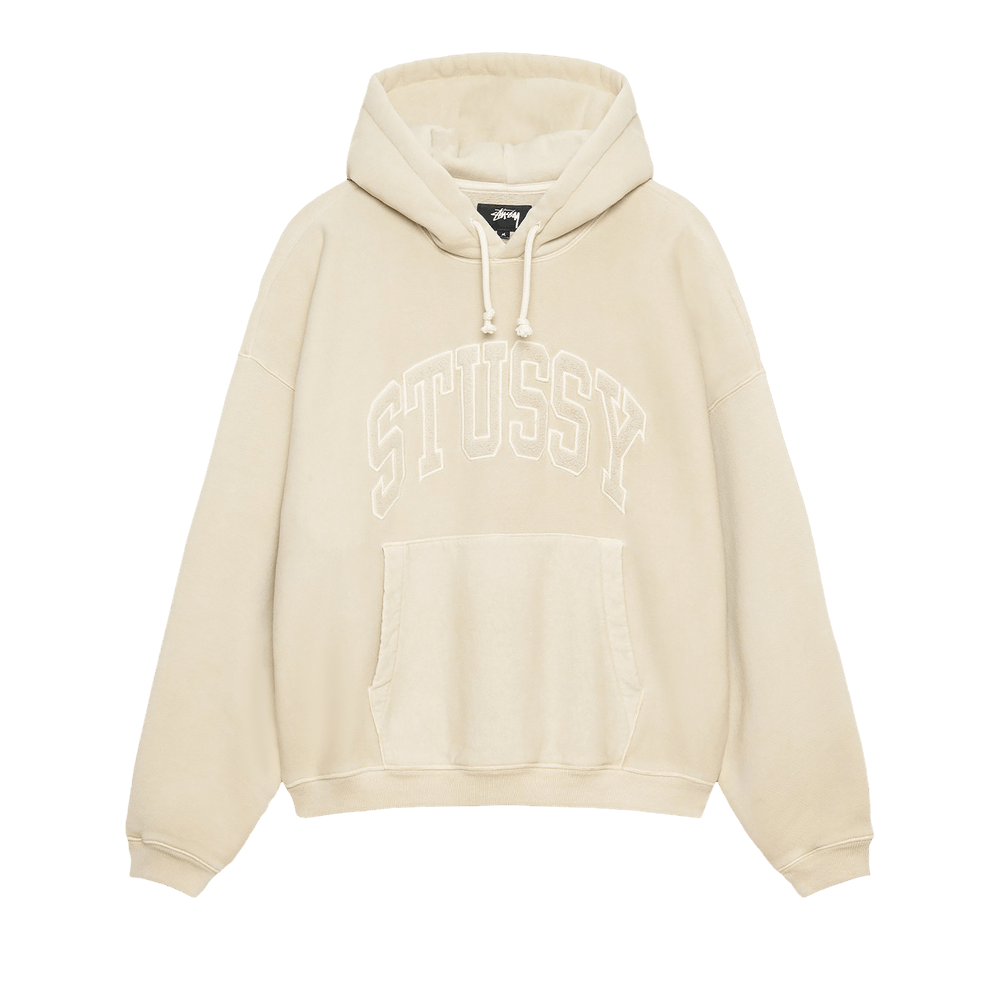 【STUSSY】Embroidered Relaxed Hoodie Sand Stussy Embroidered Relaxed Hoodie - POIZON