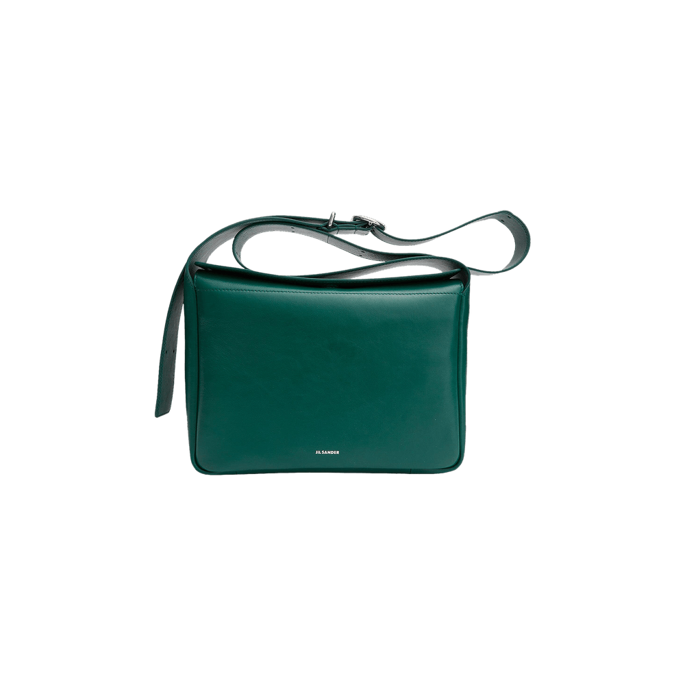 ショルダーバッグ・ポシェット JIL SANDER Women Messenger Bags J07WD0023P5355459 Green Buy Jil Sander Green Flap Messenger Bag in Leather for Women