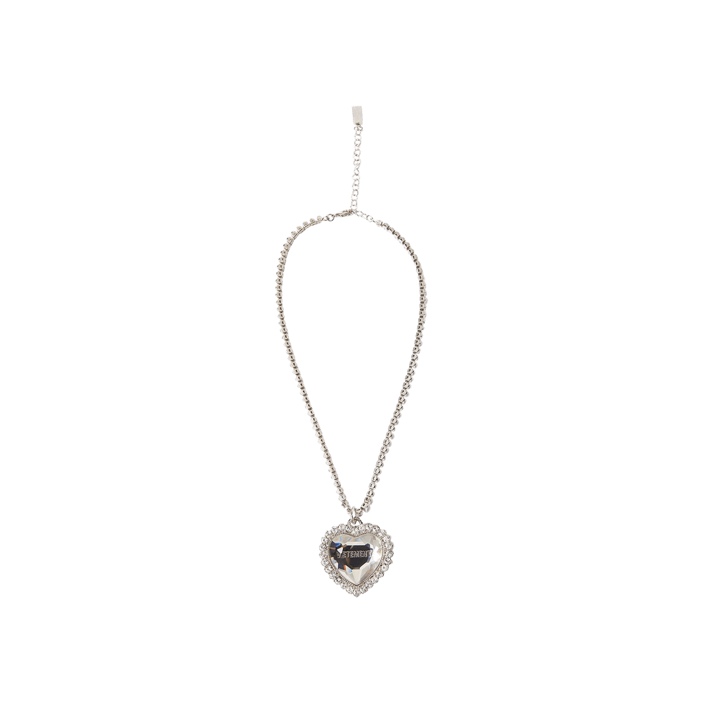 アクセサリー VETEMENTS CRYSTAL HEART NECKLACE CLEAR Vetements Crystal Heart Necklace - Clear | Garmentory