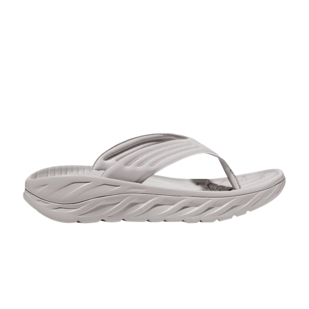 Hoka Ora Recovery Flip Slide Lunar Rock White
