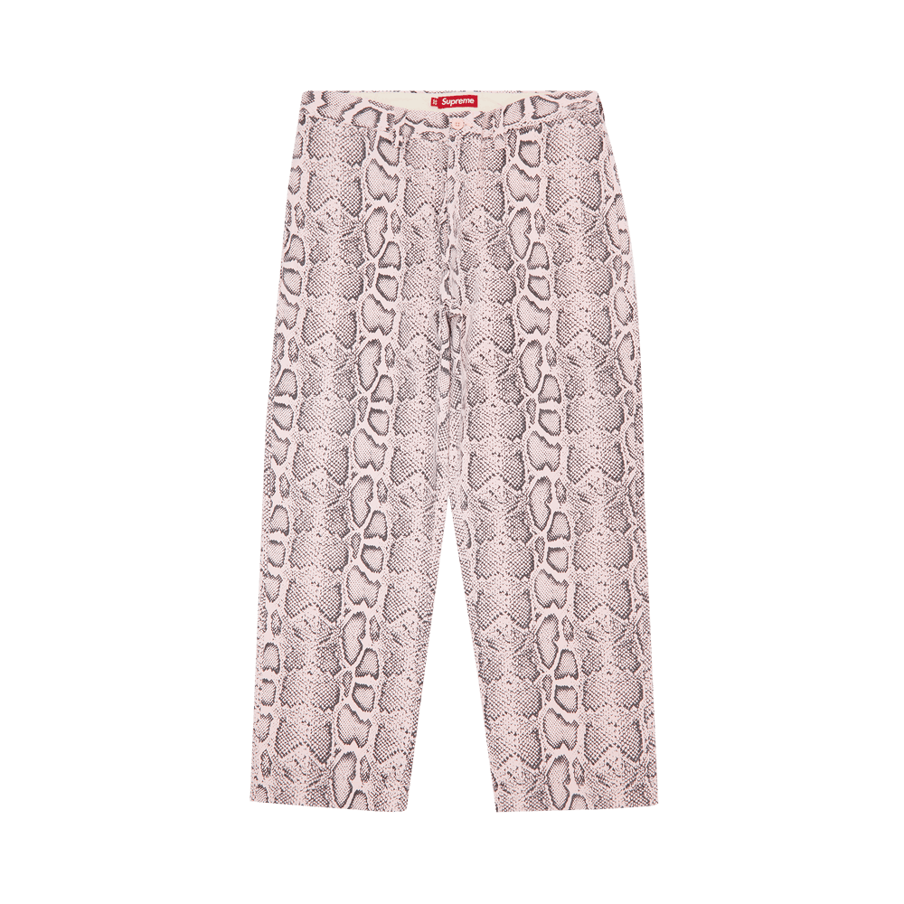 Supreme Snake Print Chino Pant 'Pale Pink'