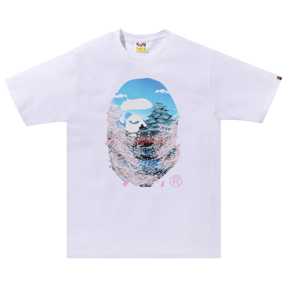 Buy BAPE Sakura Photo Ape Head Tee 'White' - 1K20 110 014