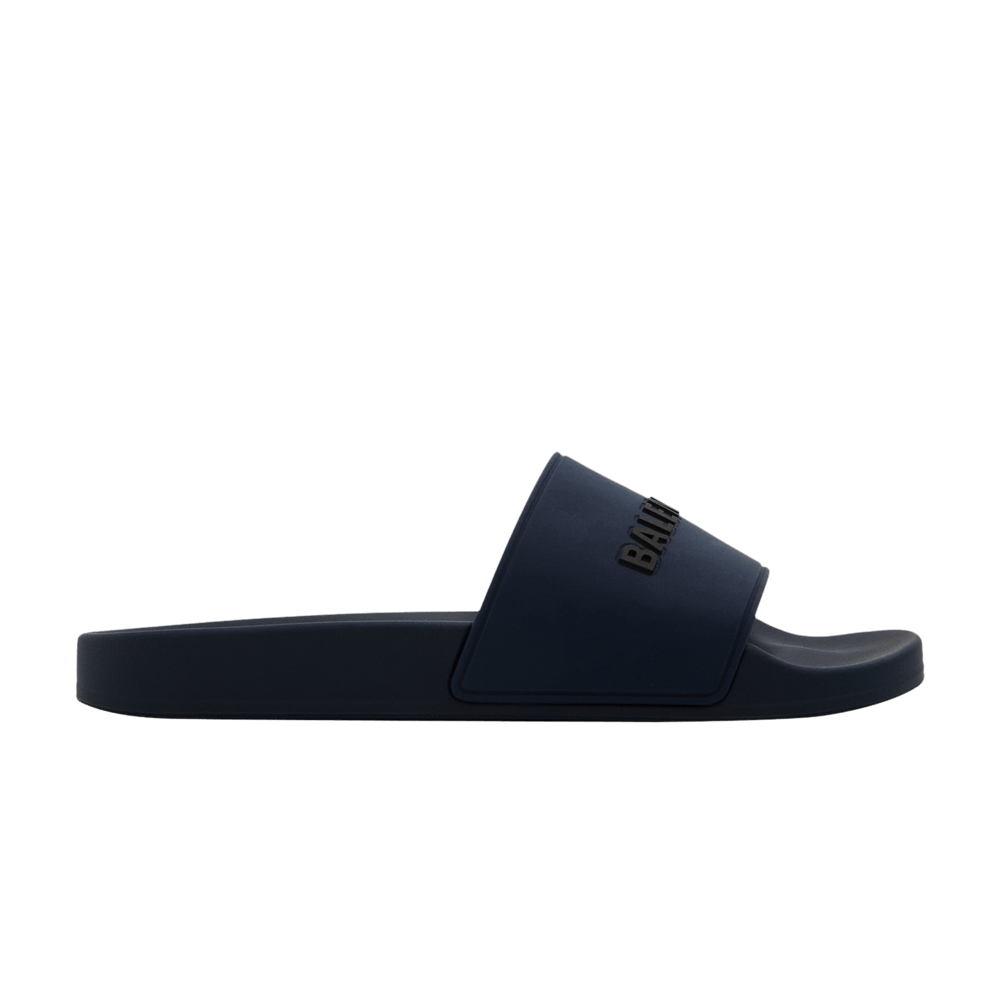 Balenciaga Pool Slides Dark Blue Black