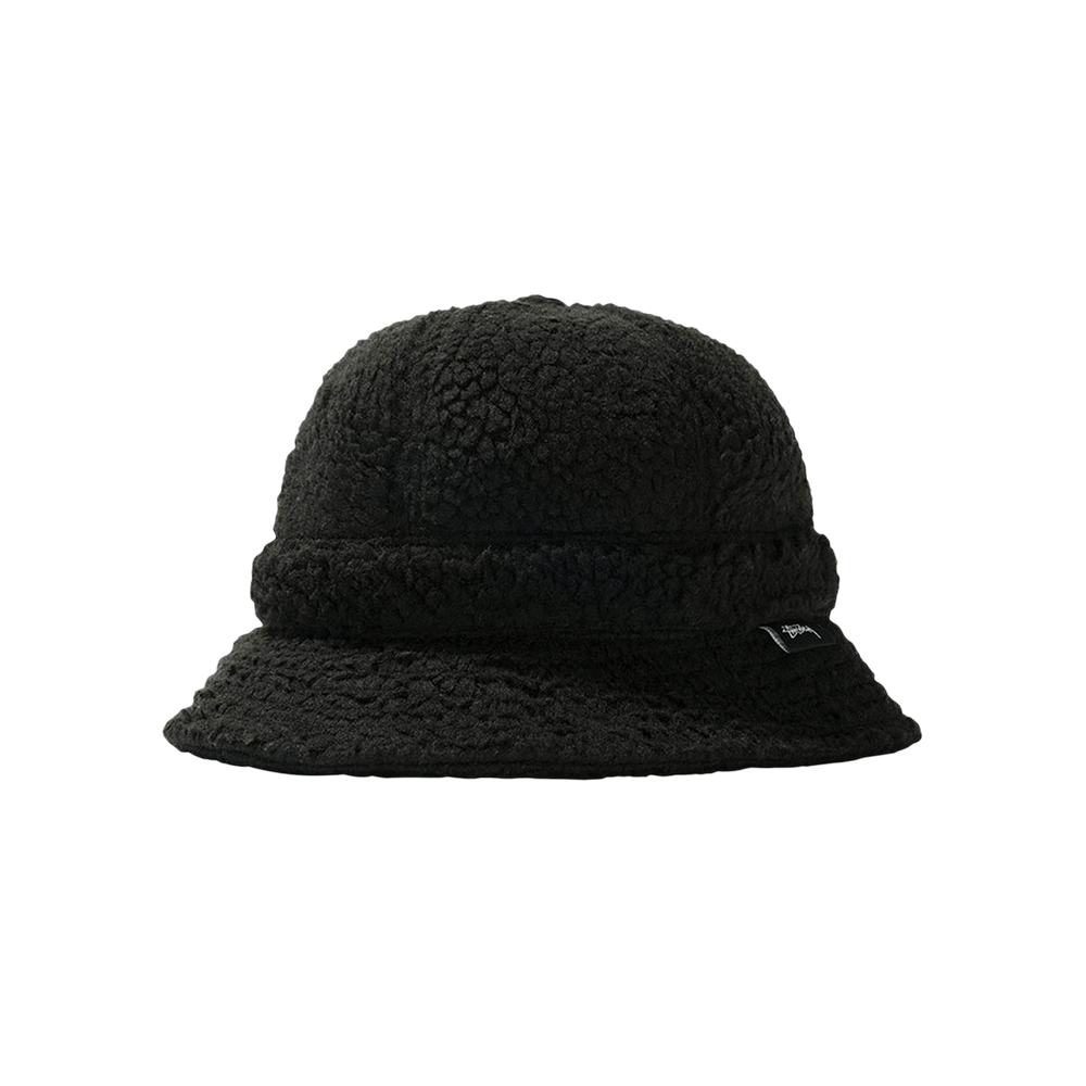 Buy Stussy Sherpa Fleece Bell Bucket Hat 'Black' - 132993 BLAC | GOAT
