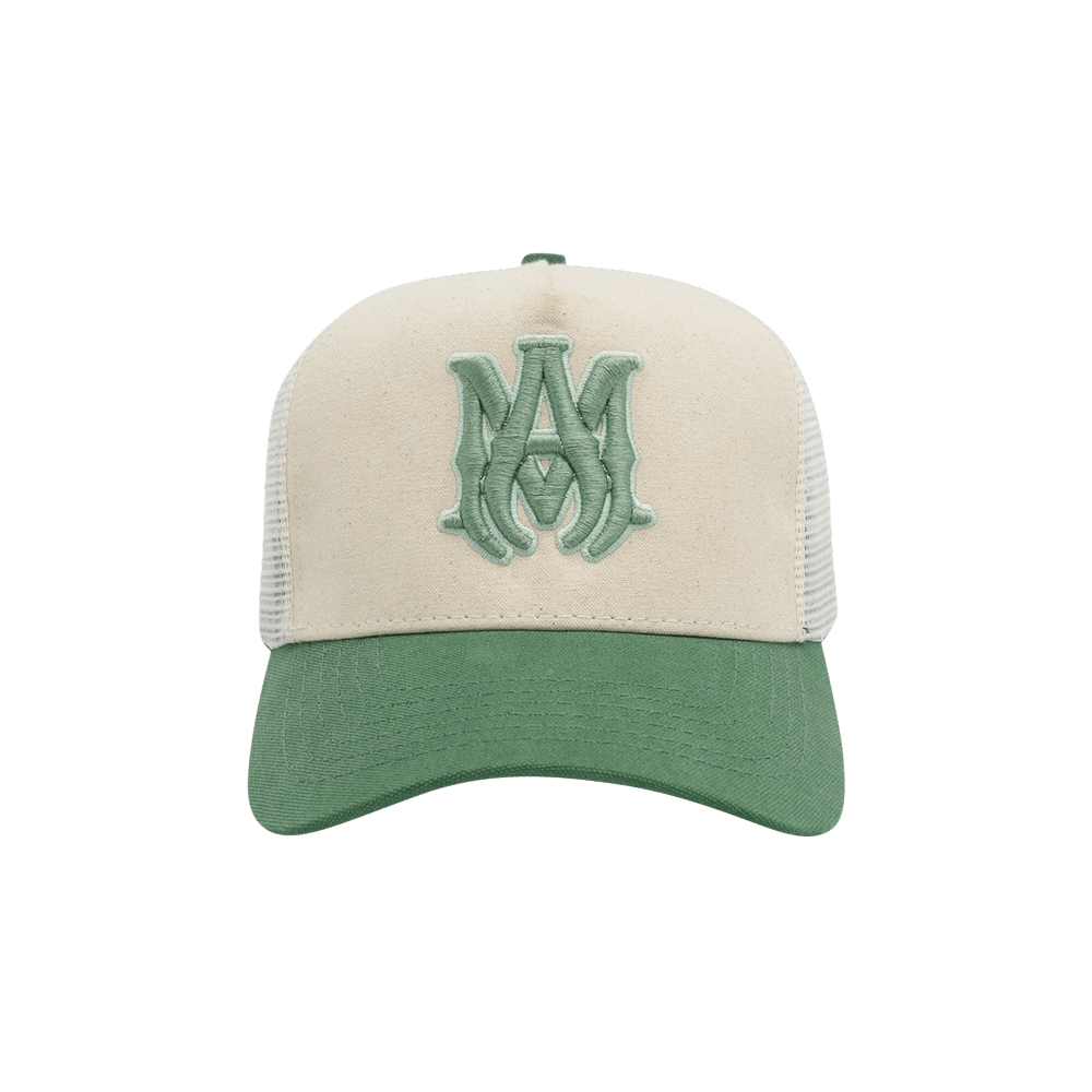 【AMIRI】男性 TWO TONE MA TRUCKER HAT キャップ AMHATR1002 AMIRI: Black MA Two Tone Trucker Cap | SSENSE