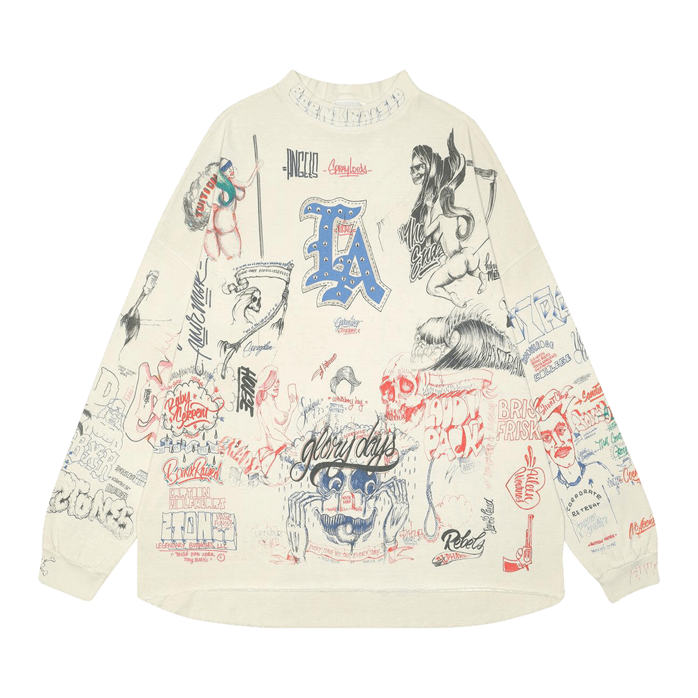 ◆MISEKI SEOUL◆ Logo long sleeves WHITE MSK2402003WH 미세키서울(MISEKI SEOUL) Logo pk t-shirts WHITE - 사이즈