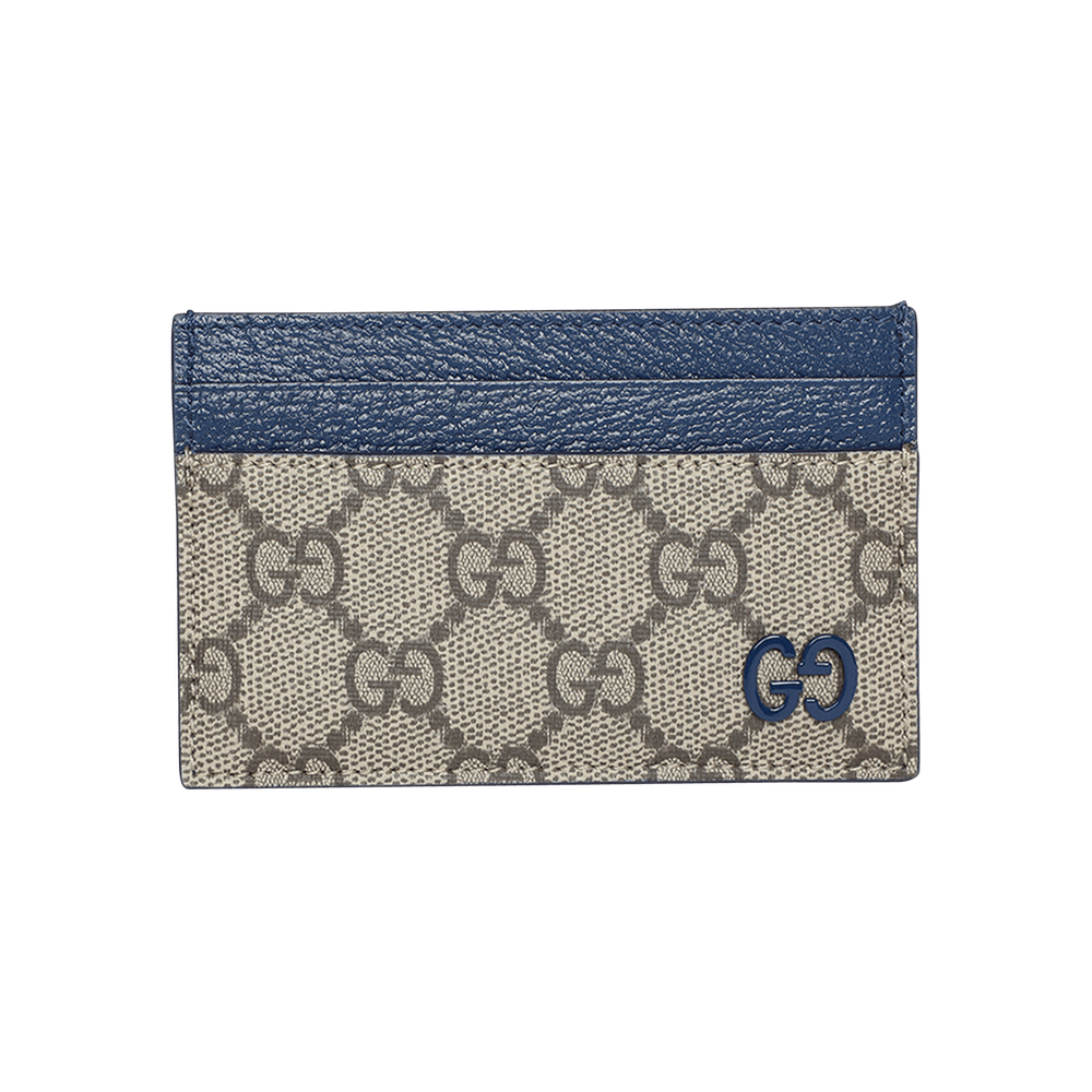 Buy Gucci Monogram Card Holder 'Beige/Ebony/Blue' - 768248 FACQC 9751 | GOAT