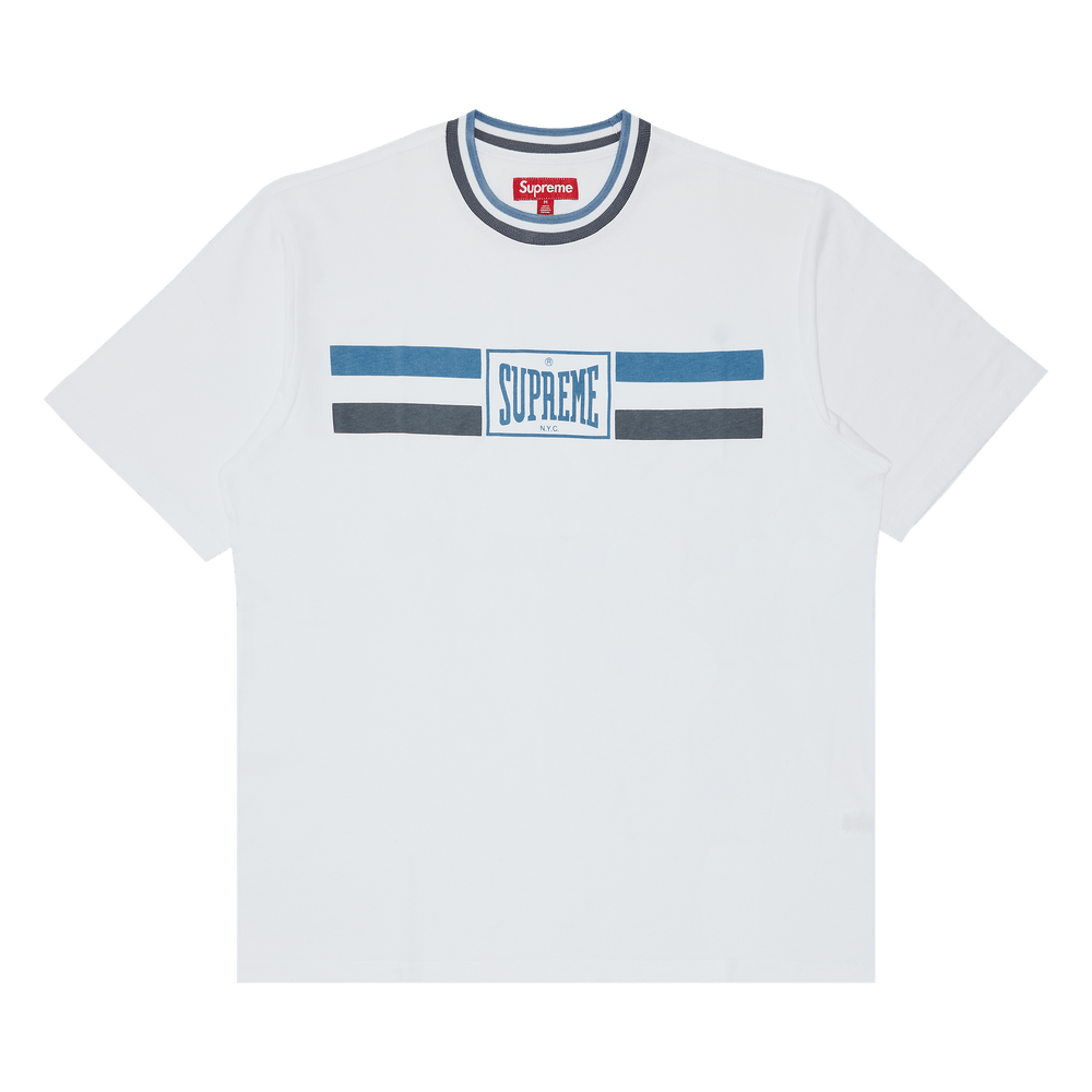 Buy Supreme Warm Up Stripe Short-Sleeve Top 'White