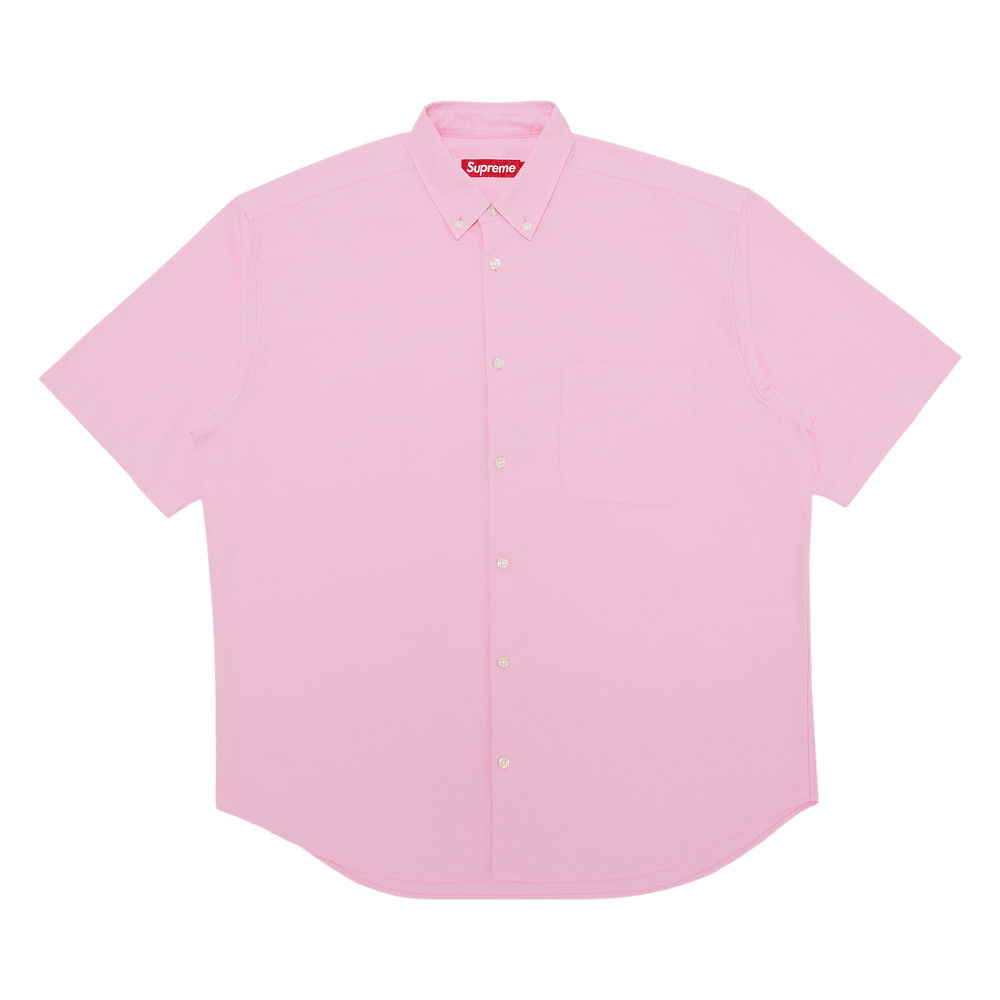 Supreme Loose Fit Short-Sleeve Oxford Shirt 'Pink'