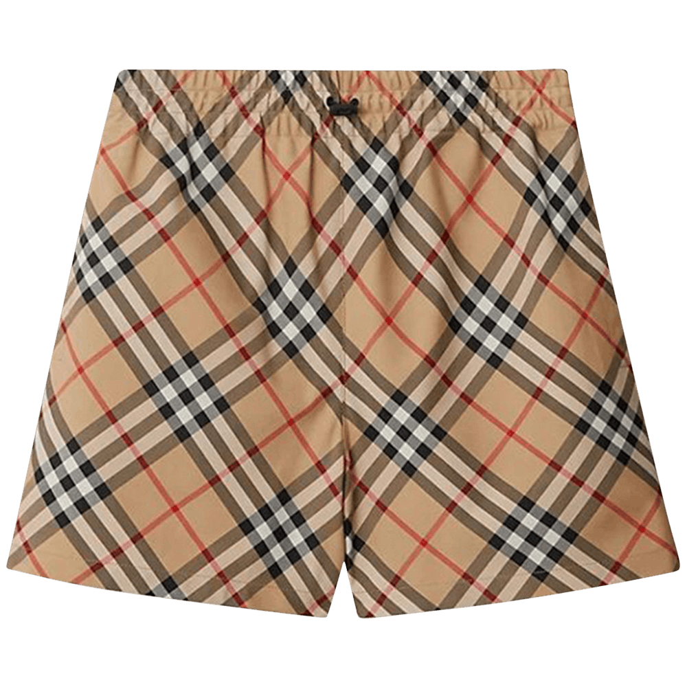 Buy Burberry Check Shorts 'Sand' - 8088290 | GOAT