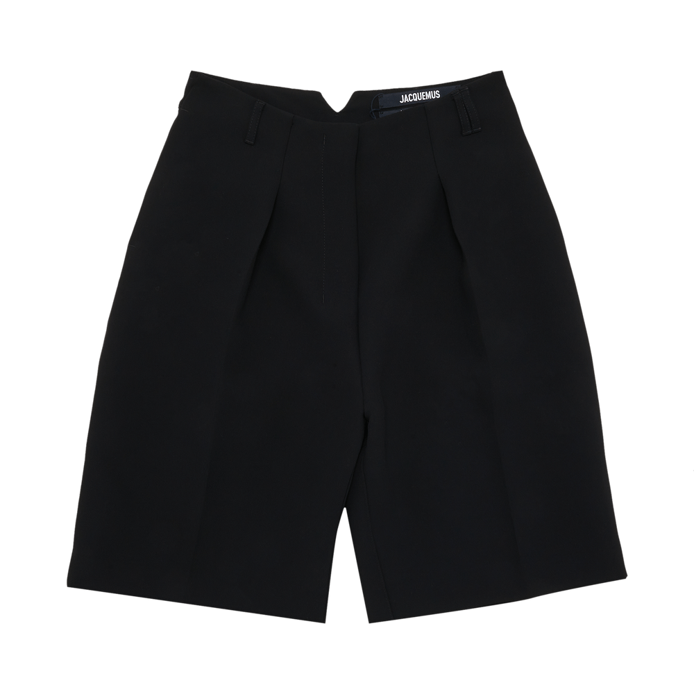 Buy Jacquemus Le Bermuda Ovalo Bermuda Shorts 'Black
