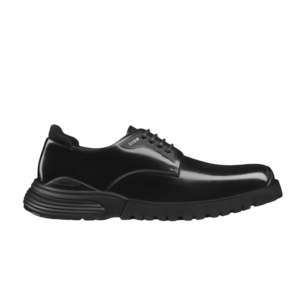 Dior お洒落 ダービーシューズ 上品 スニーカー 黒 Combat Derby Dior Combat Derby Shoe Black Polished Calfskin and Black