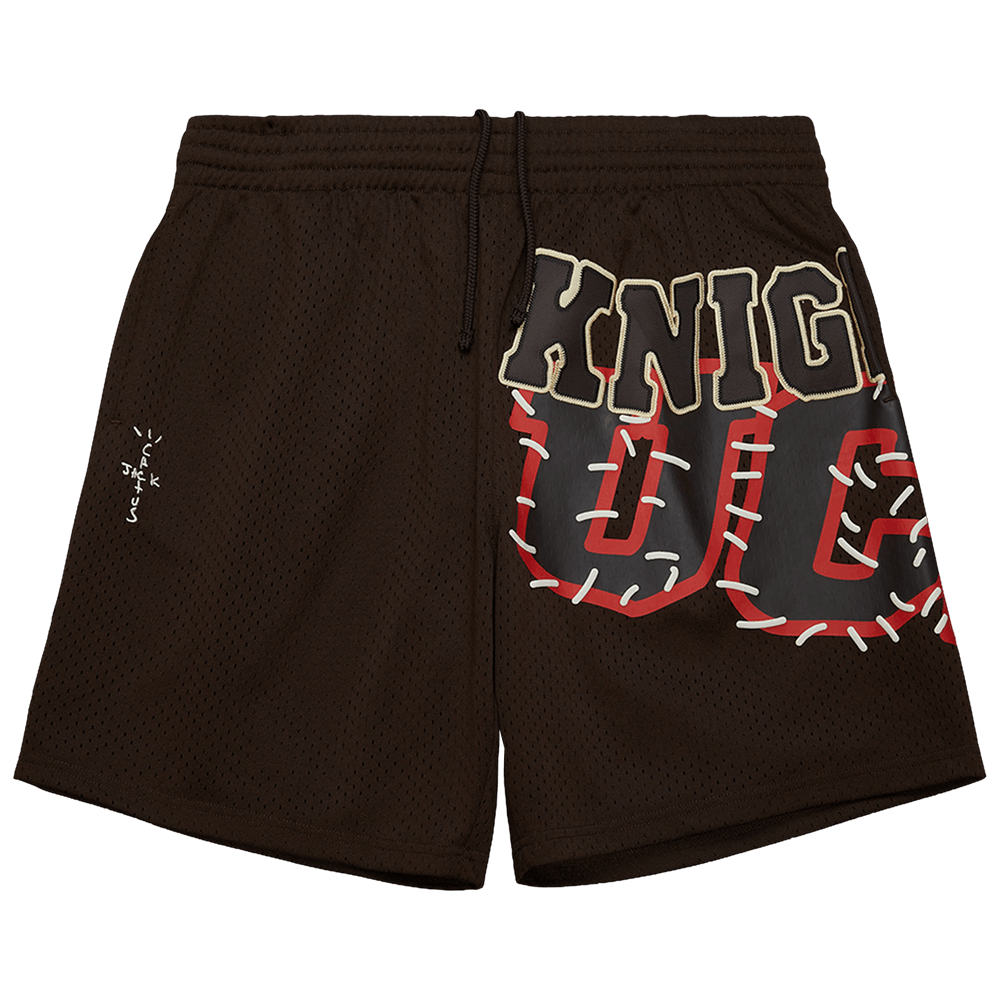 Cactus Jack by Travis Scott x Mitchell & Ness University Of Central Florida Shorts Brown