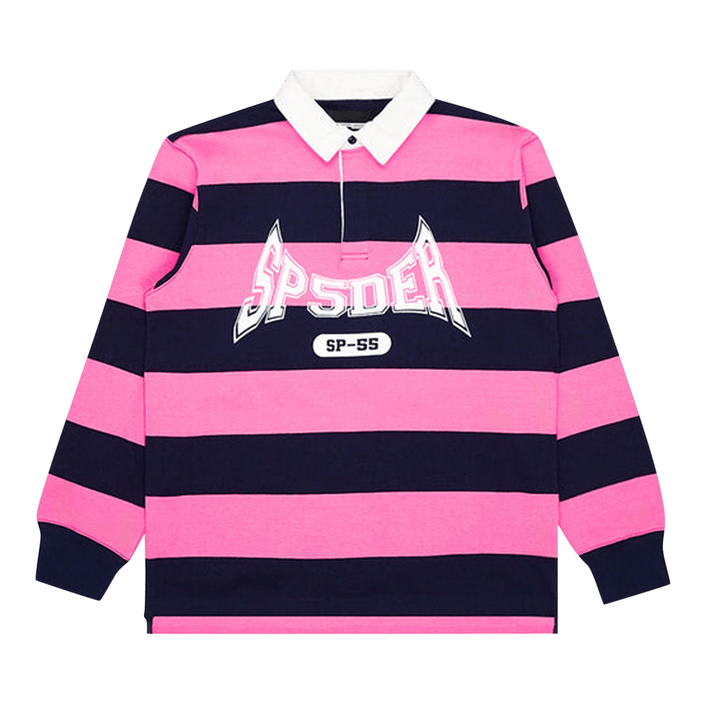 Buy Sp5der T&F Patch Rugby Shirt 'Pink/Navy' - M16KT0035RNP