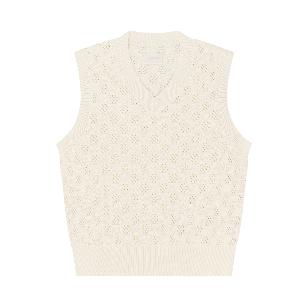 Buy Aimé Leon Dore Checkered V Neck Vest 'Pristine
