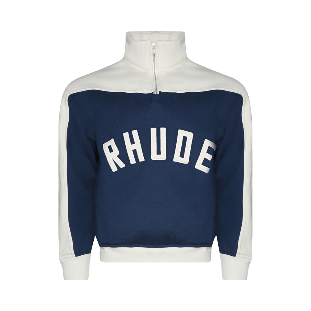 RHUDE トレーナー Buy Rhude Contrast Quarter Zip Varsity 'Midnight/Cream