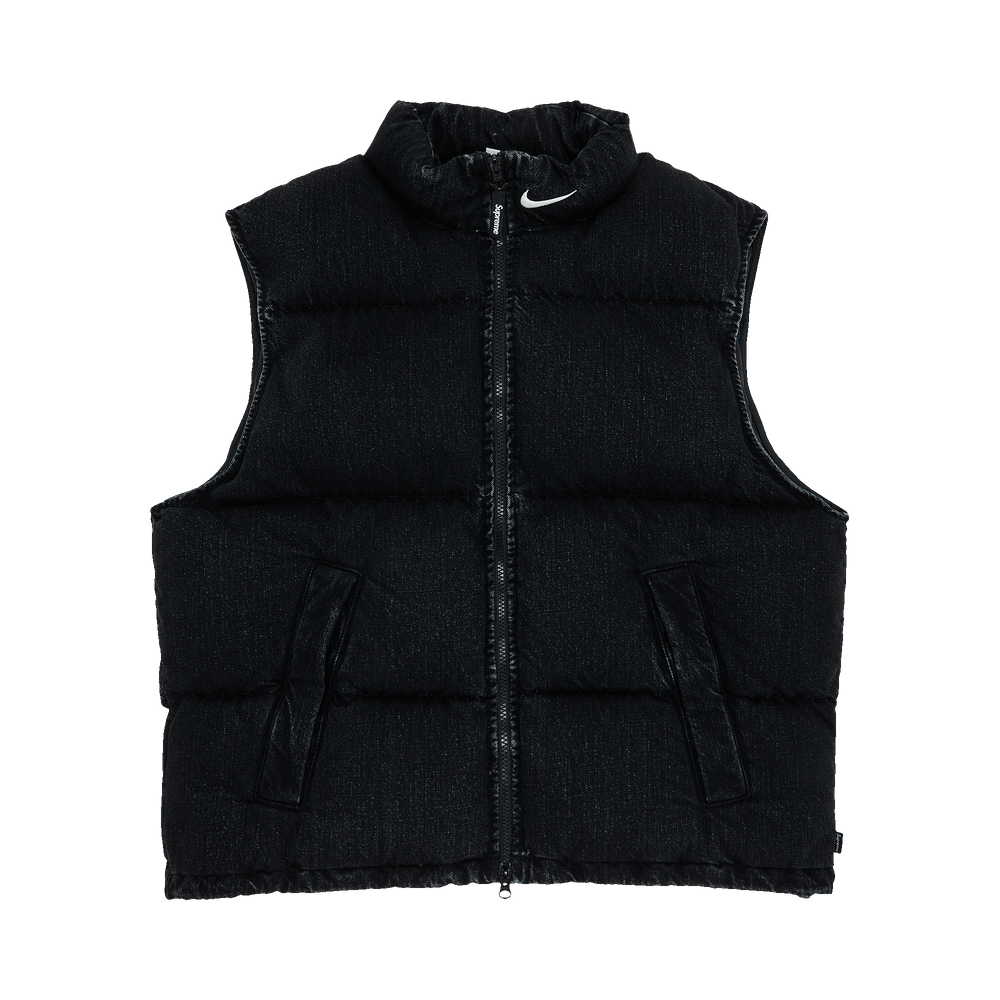 Buy Supreme x Nike Denim Puffer Vest 'Black' - SS24J3 BLACK | GOAT