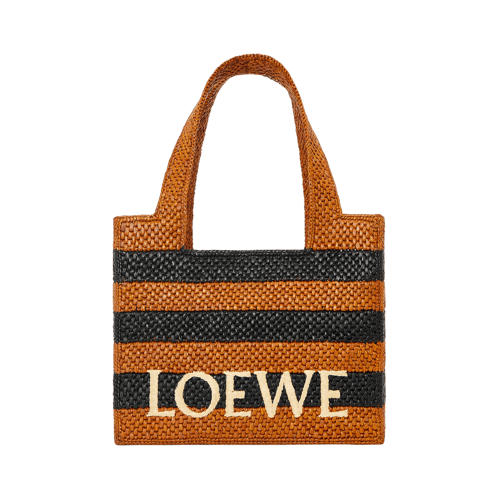 LOEWE セール★ ALF1B61X10 Buy Loewe Paula's Ibiza Font Tote 'Black/Honey Gold