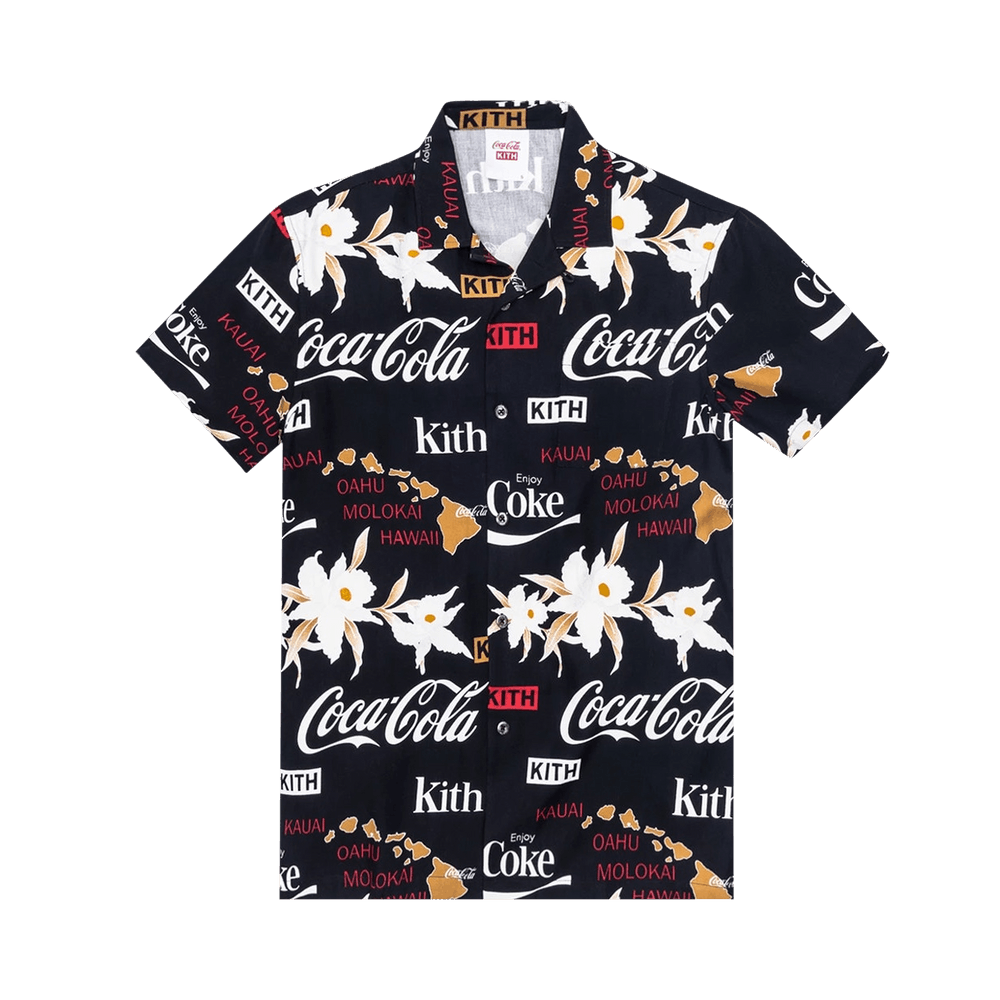 Buy Kith x Coca-Cola Hawaiian Camp Button Up 'Black