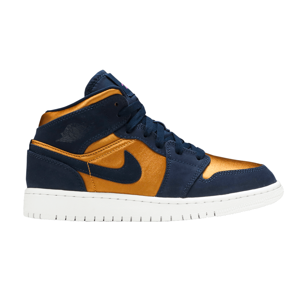 ★ Nike ★ Jordan 1 Mid Obsidian Desert Ochre GS) Air Jordan 1 Mid SE 'Obsidian Desert Ochre' BQ6931-401