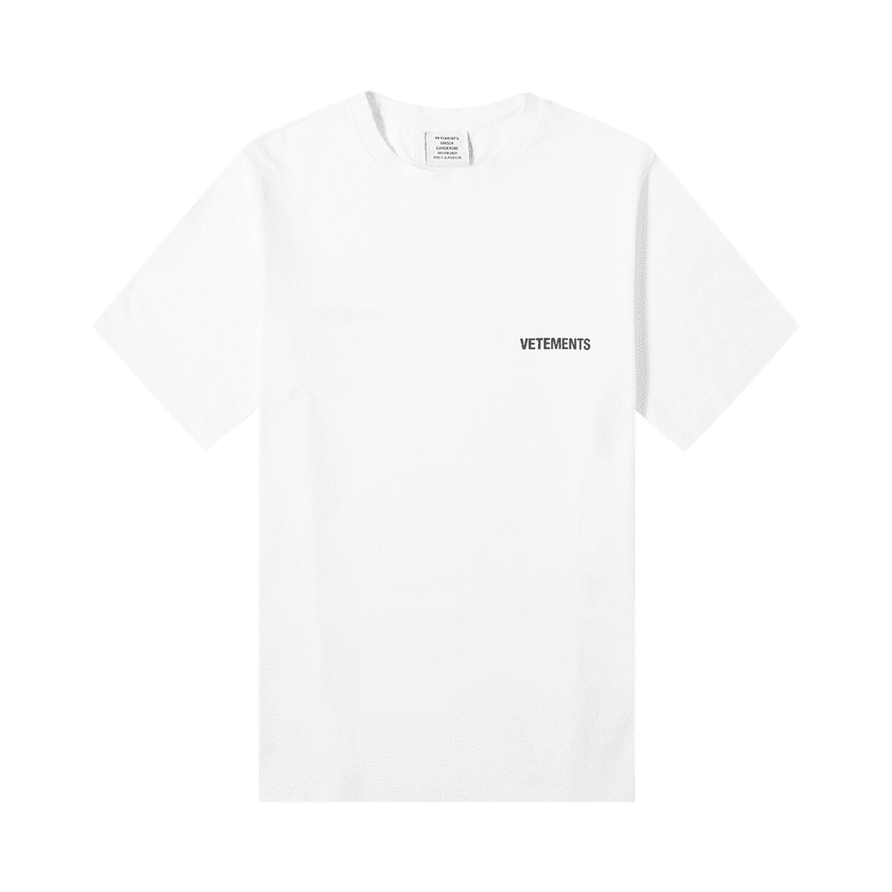 Buy Vetements Logo Front Back T-Shirt 'White' - UAH21TR501 WHIT | GOAT