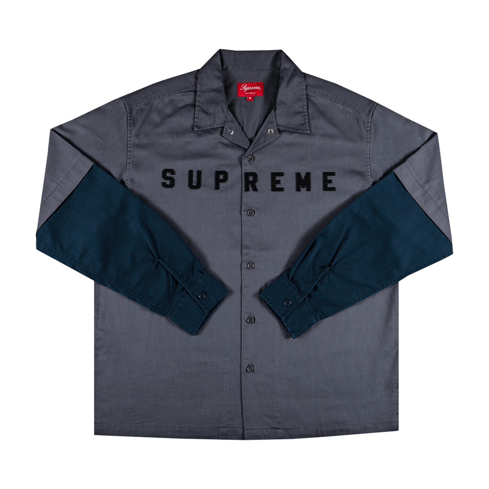 Buy Supreme 2-Tone Work Shirt 'Dark Grey' - FW20S7 DARK GREY | GOAT
