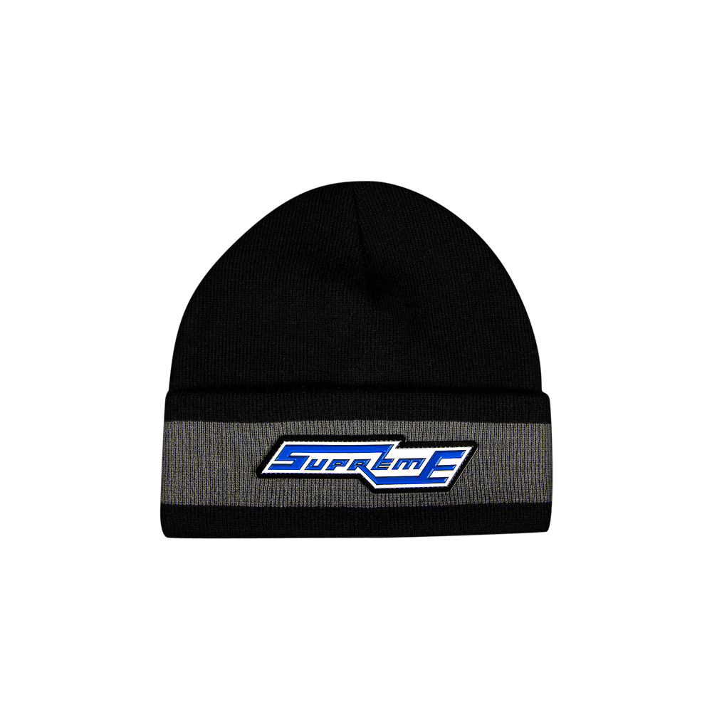 Buy Supreme Cuff Stripe Beanie 'Black' - FW20BN54 BLACK | GOAT