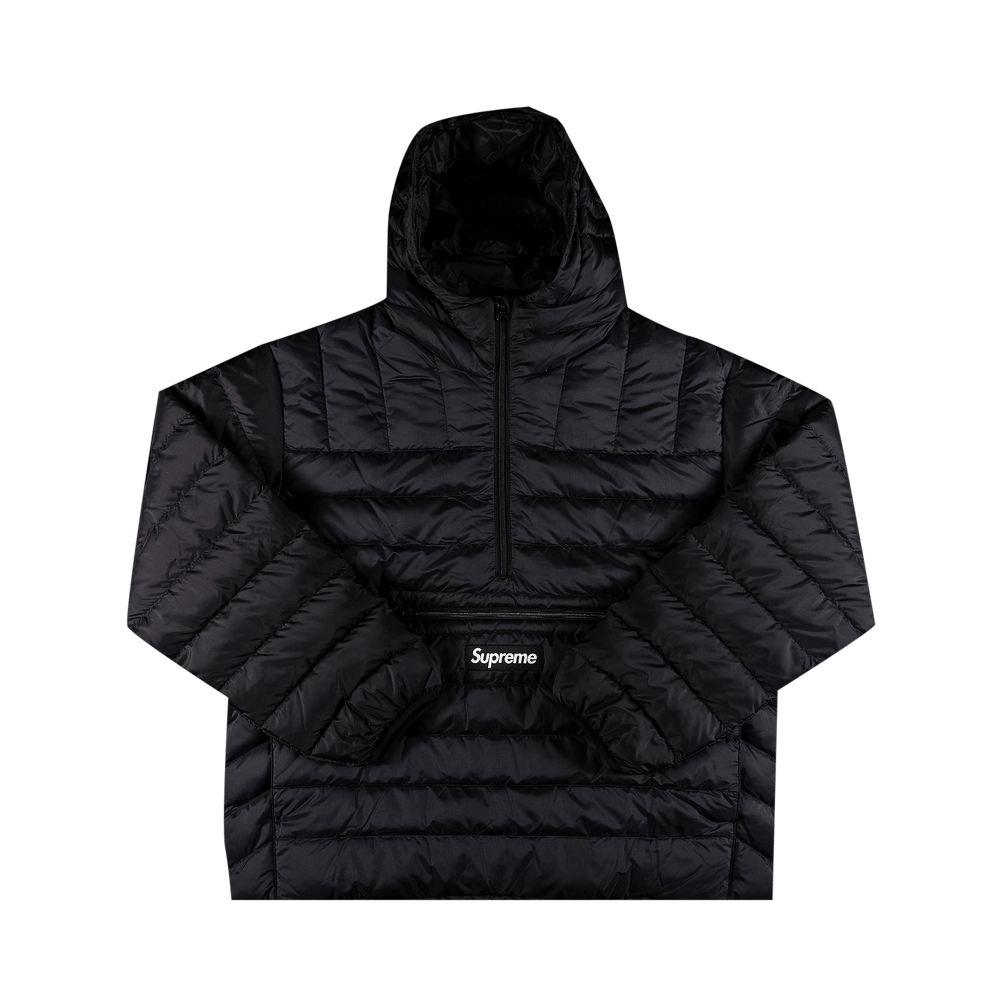 Supreme Micro Down Half Zip Hooded Pullover Black | Culture