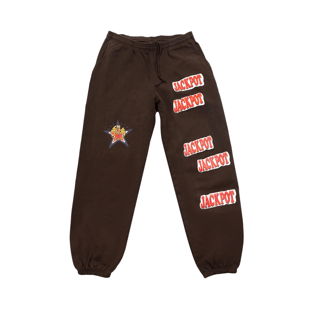 travis scott sweatpants brown