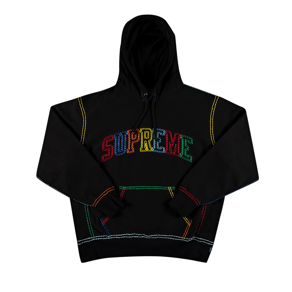 Buy Supreme Big Stitch Hooded Sweatshirt 'Black' - FW20SW65 BLACK