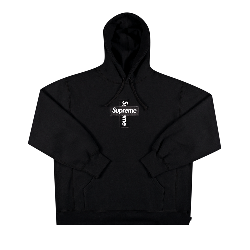 Buy Supreme Cross Box Logo Hooded Sweatshirt 'Black 