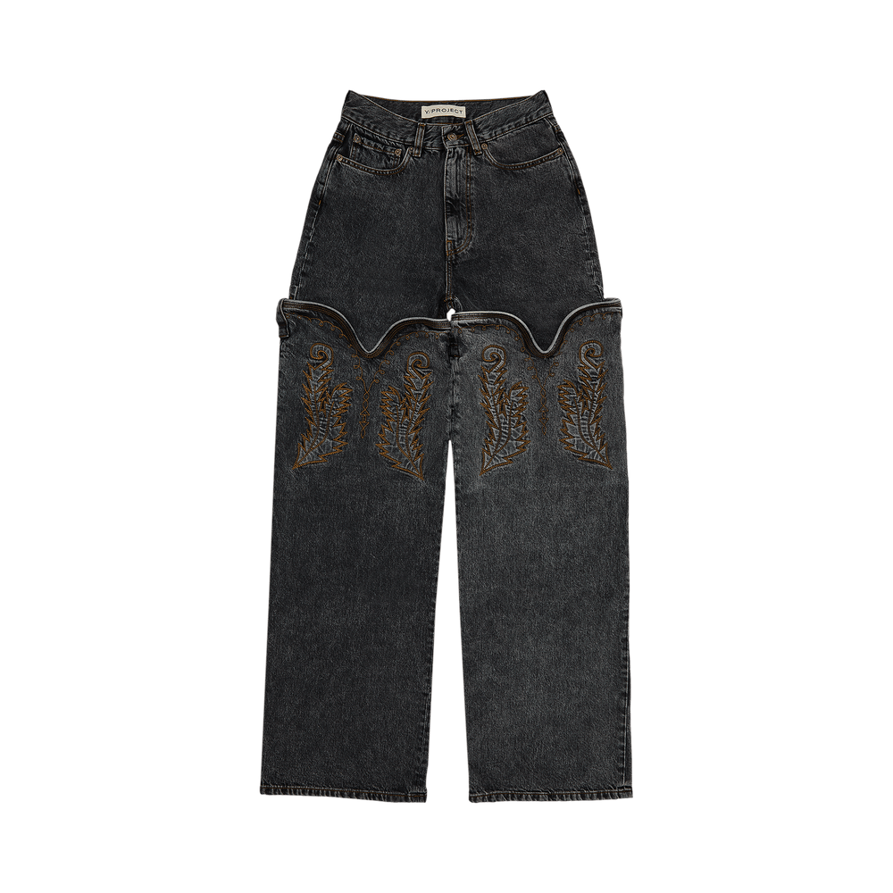 Buy Y/Project Evergreen Maxi Cowboy Cuff Jeans 'Vintage Buy Y/Project Evergreen Maxi Cowboy Cuff Jeans 'Vintage