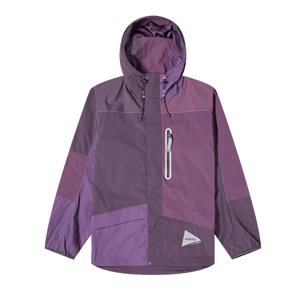 Buy Gramicci x And Wander Patchwork Wind Hoodie 'Multicolor/Purple
