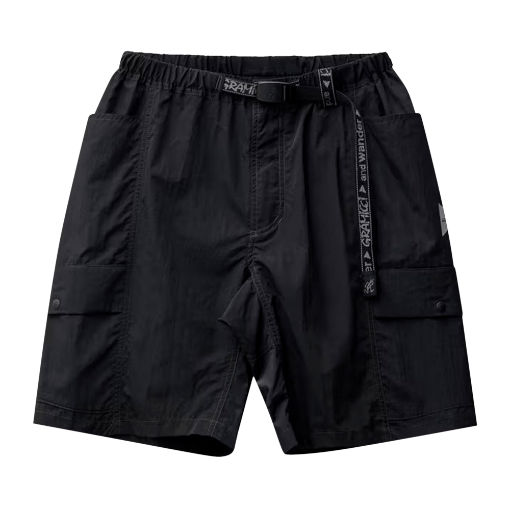 Buy Gramicci x And Wander Patchwork Wind Short 'Black' - GUP4