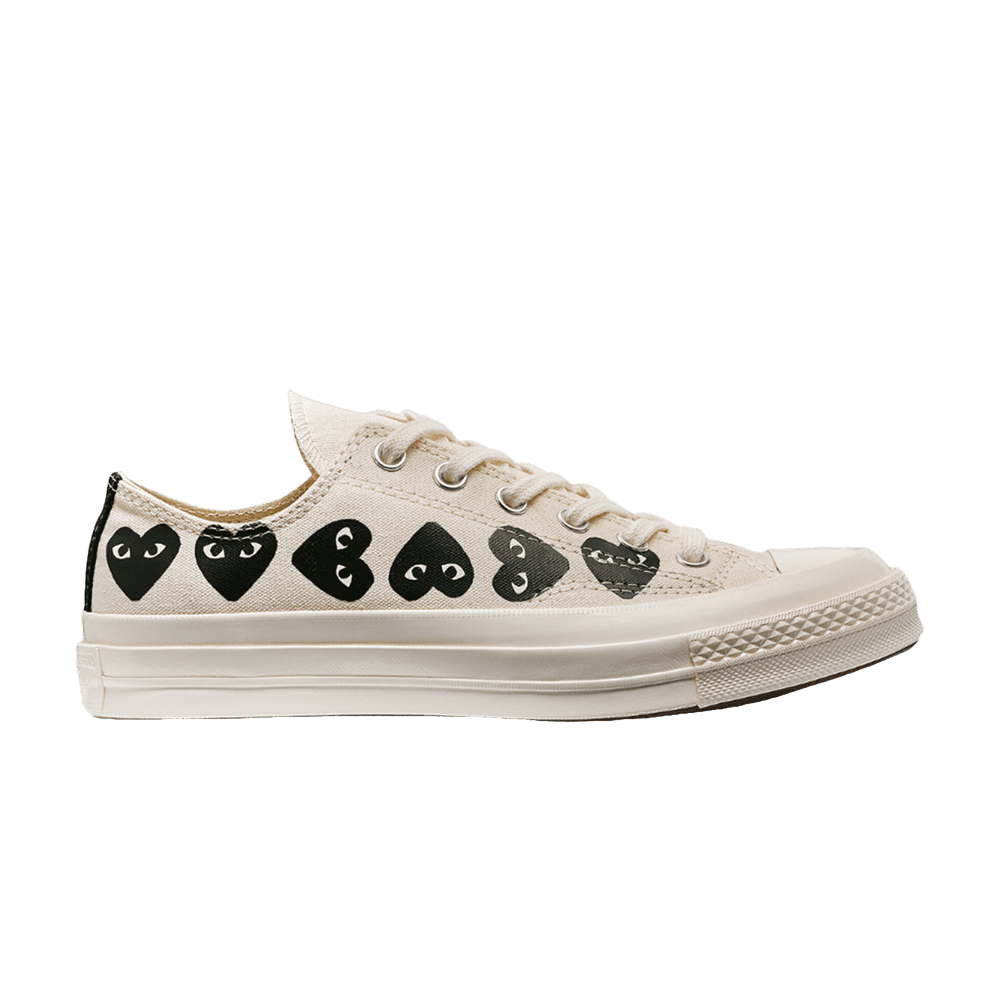 Comme des Garçons PLAY x Converse Chuck 70 Low Multi Heart - Beige