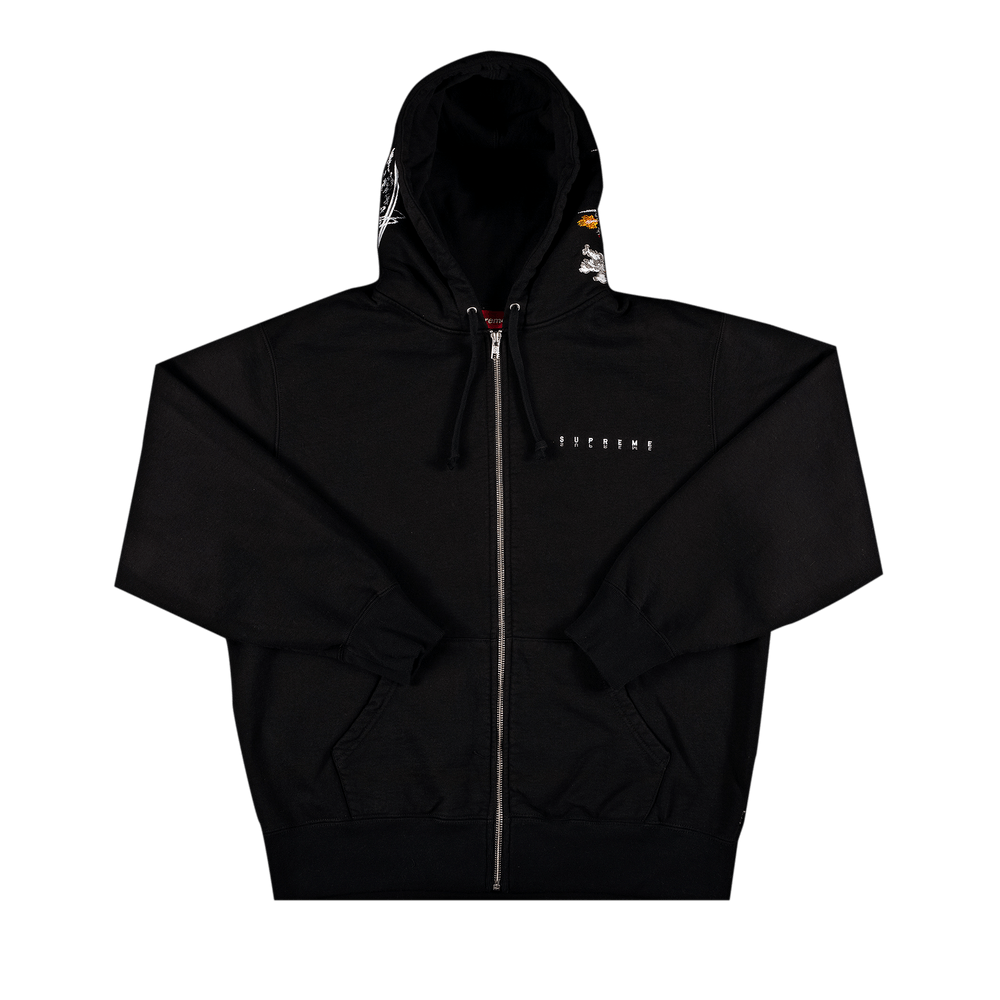 Buy Supreme Globe Zip Up Hooded Sweatshirt 'Black' - FW20SW89