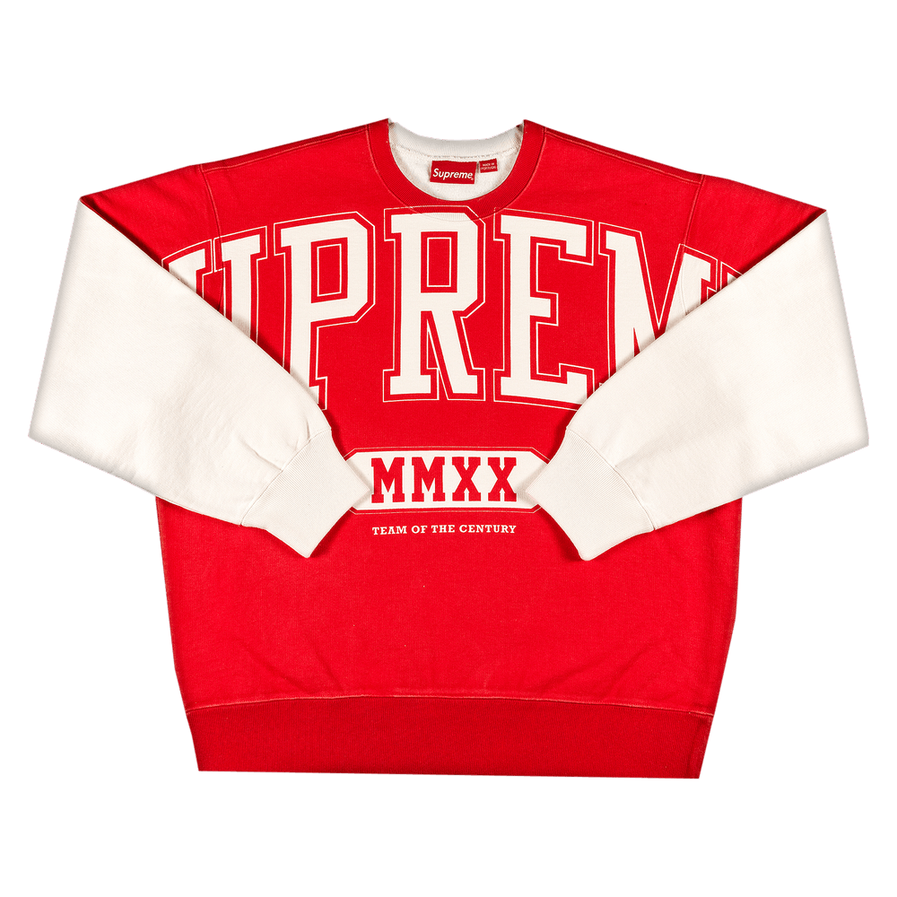 Buy Supreme Overprint Crewneck 'White' - FW20SW60 WHITE | GOAT