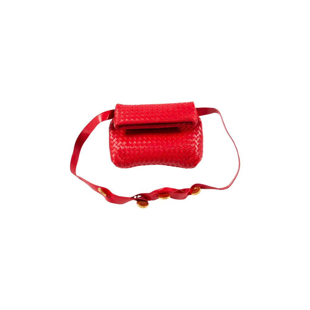 Buy Bottega Veneta Fold Shoulder Bag 'Scarlet/Gold' - 642637