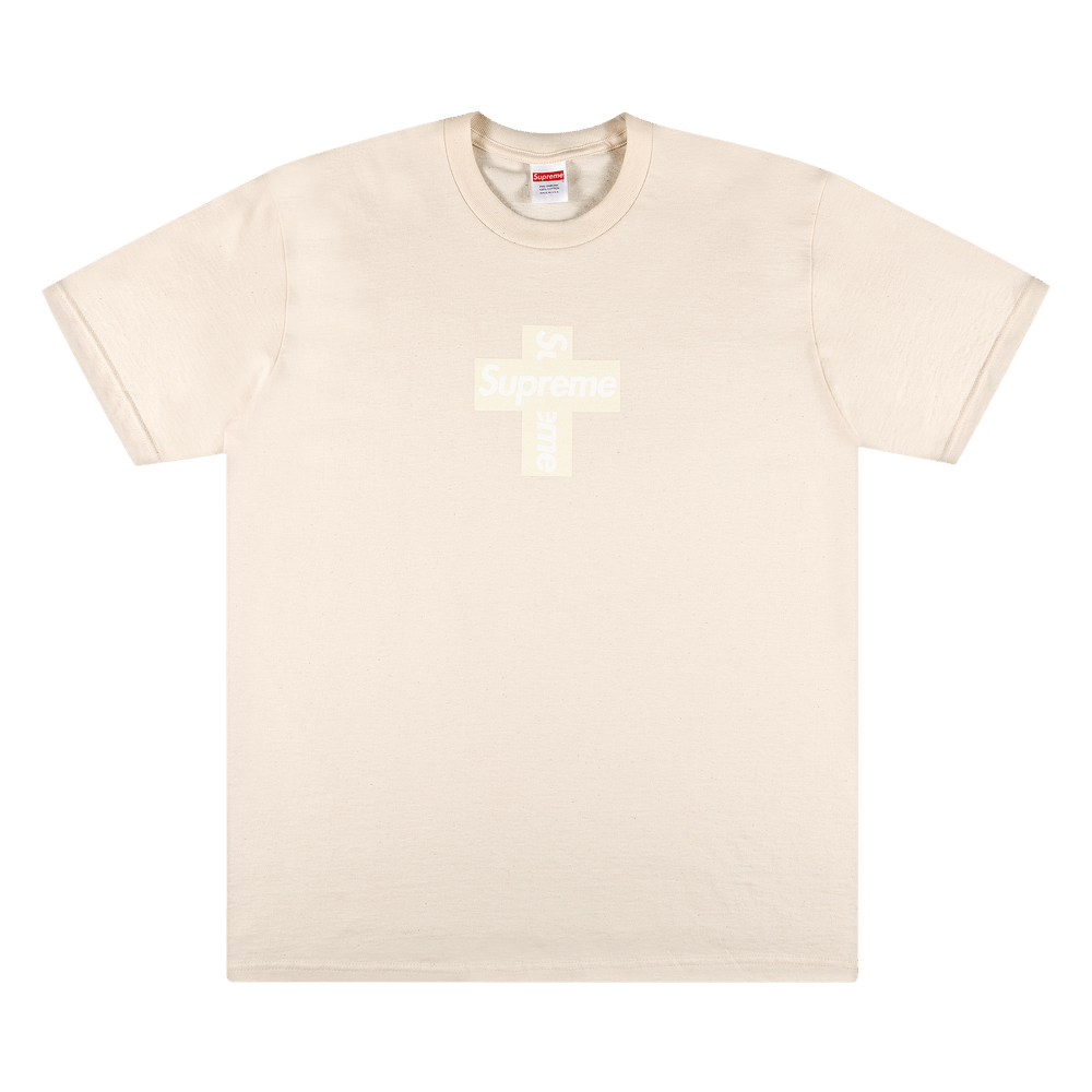 Supreme Cross Box Logo Tee 'Natural'