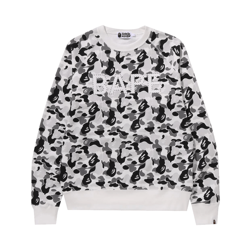 COLOR CAMO CRYSTAL STONE RELAXED FIT CREWNECK | bape.com