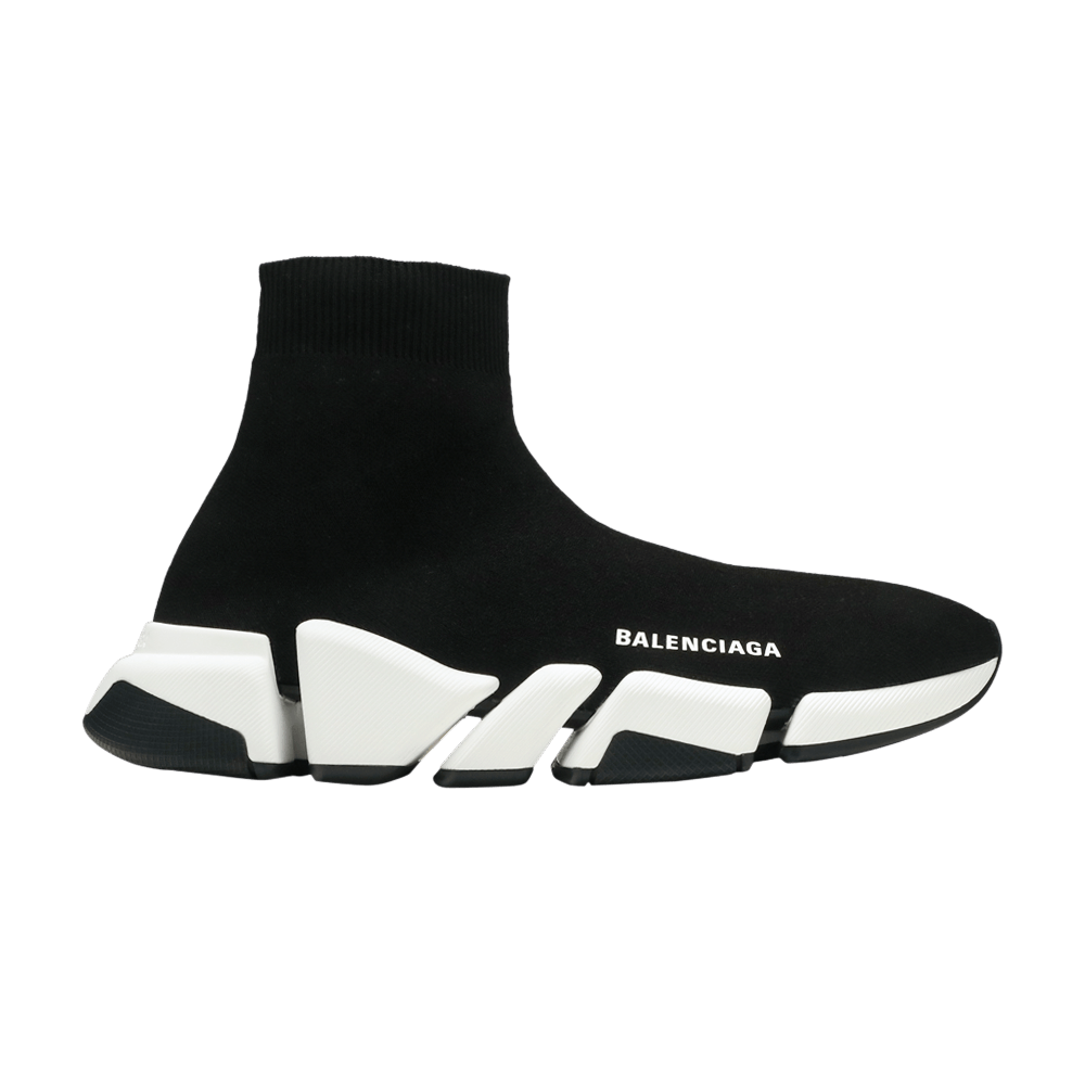 Buy Balenciaga Speed 2 Trainer Knit 'Black White' - 617239 W1702