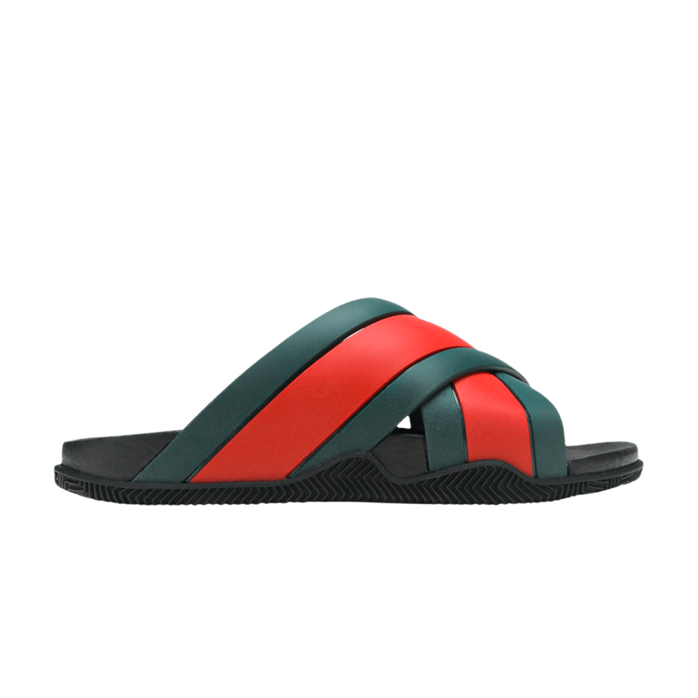 Green red gucci slides hotsell