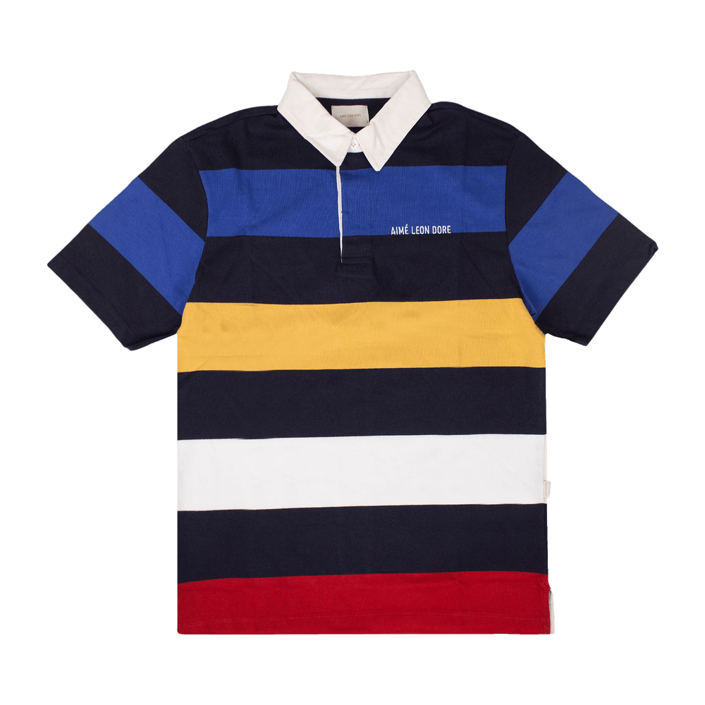 Aimé Leon Dore Slub Jersey Rugby Shirt (Navy) S00434