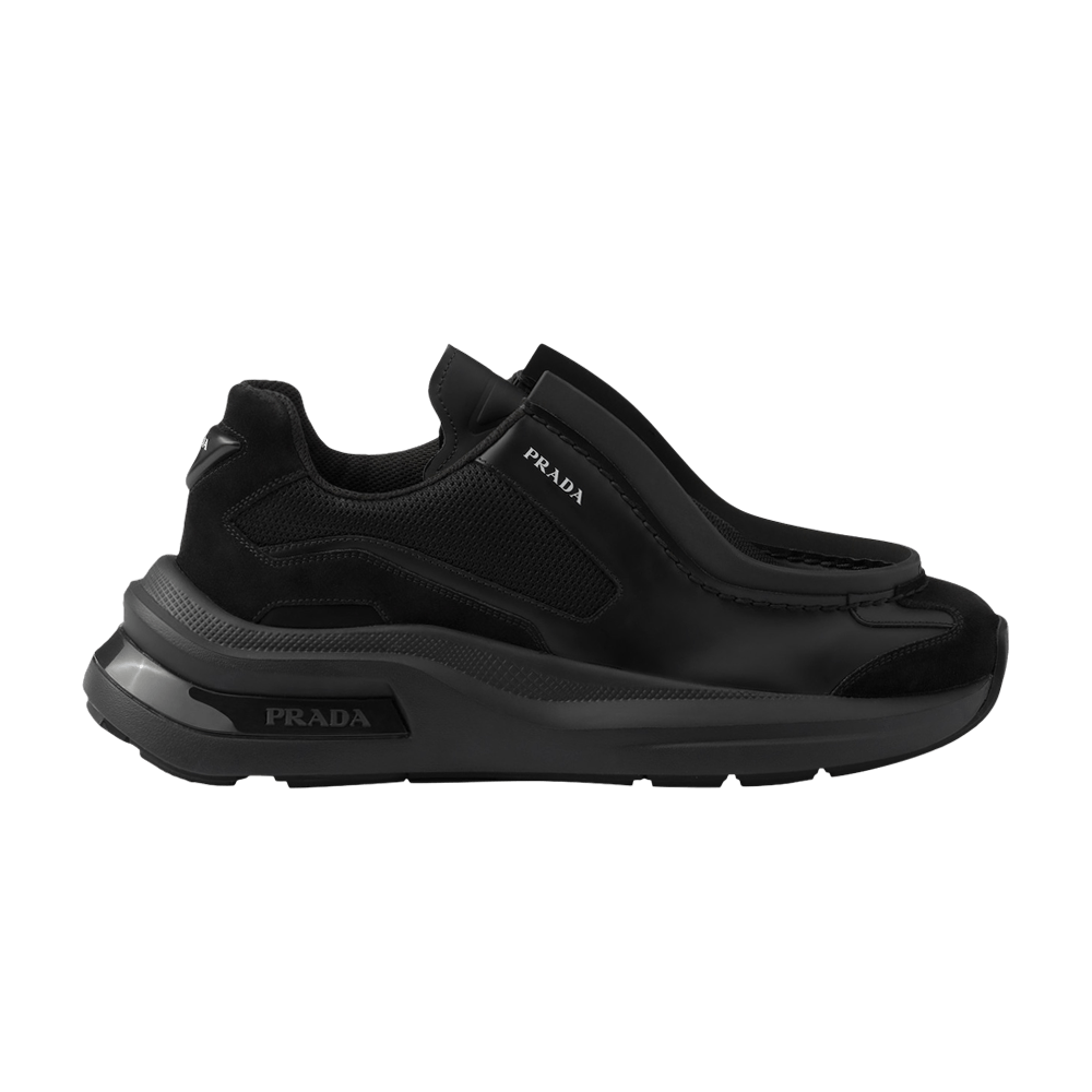 100％の保証 Buy Prada 2EG424 - 'Black' Sneaker Leather Brushed Systeme 靴