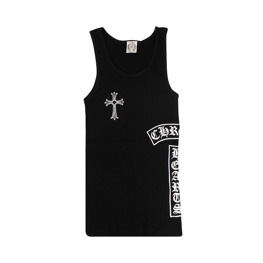 Buy Chrome Hearts Ribbed Swarovski Crystal Side Logo Tank Buy Chrome Hearts Ribbed Swarovski Crystal Side Logo Tank