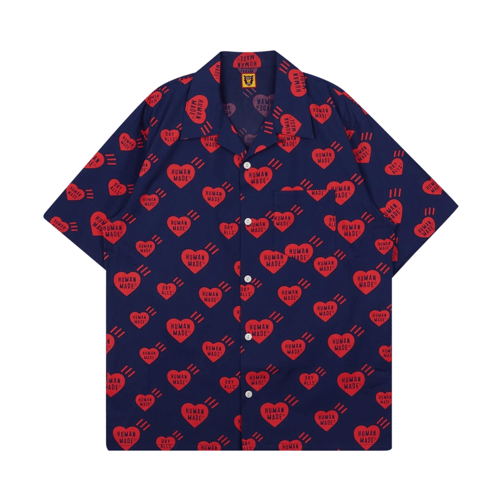 Buy Human Made Heart Aloha Shirt 'Navy' - HM19SH011 NAVY | GOAT