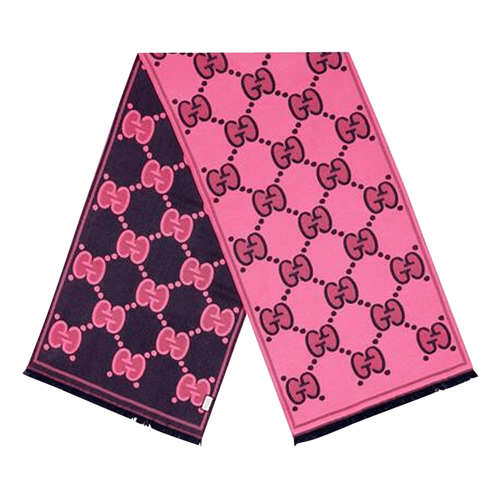 Buy Gucci GG Wool Jacquard Scarf 'Pink' - 581537 3G200 5868 | GOAT