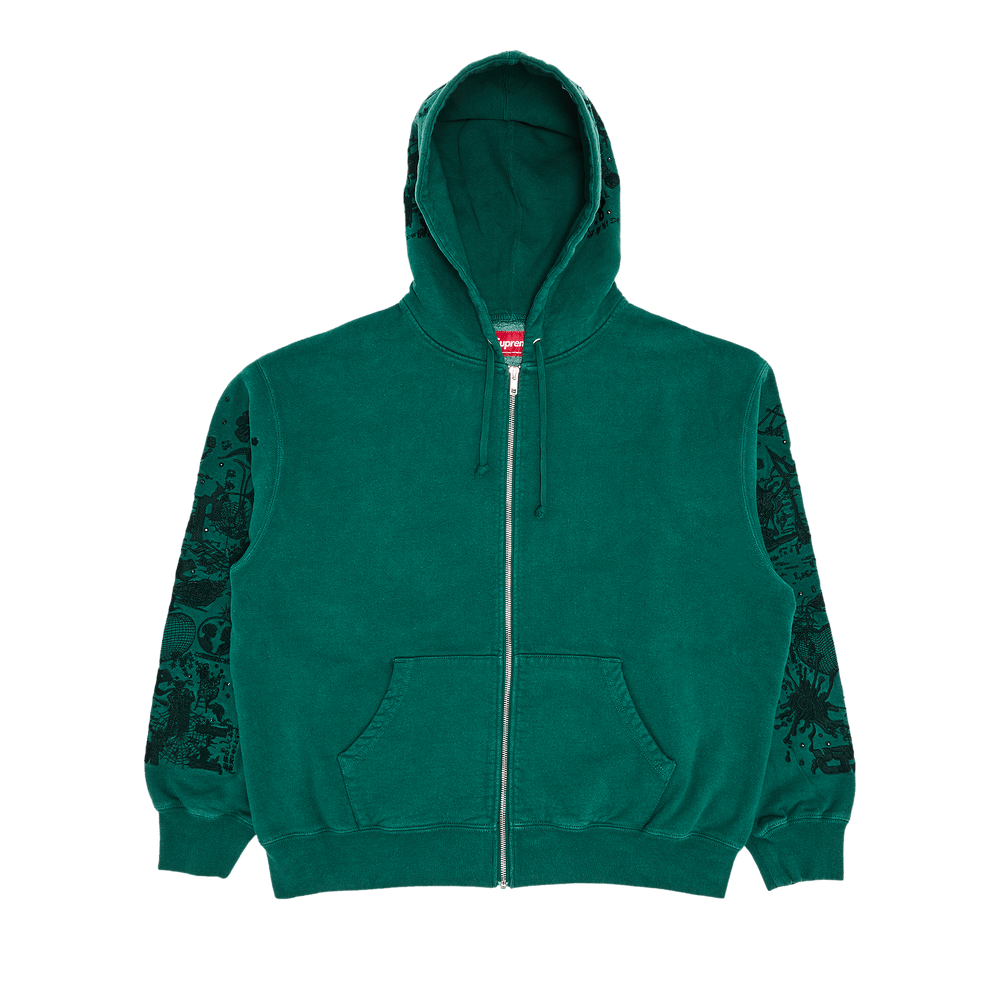 Supreme Aoi Zip Up Hoodie Teal Price in India | Culture Circle